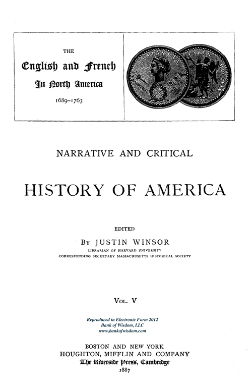 Narrative and Critical History of America, Vol. 5 of 8 Vols.